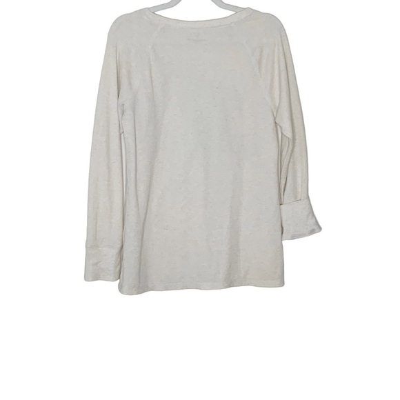 Sonoma cream colored, long sleeve top with crew neckline. Size L - Picture 4 of 5
